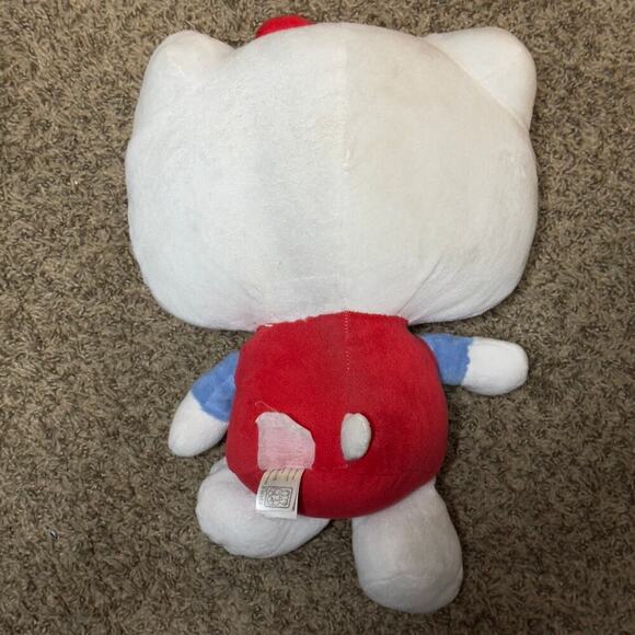Sanrio HELLO KITTY 15.5" Cat Plush Doll Stuffed Animal Blue Red White By Fiesta - Picture 6 of 7